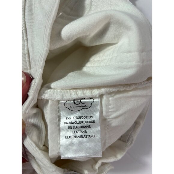 Girl pants Sz. 3T NWT Boutique C De C Corduroy Ivory zip button adjustable waist - Picture 5 of 6